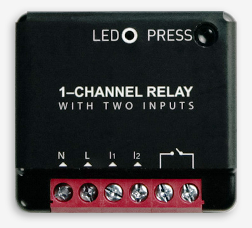 1-channel relay unit with two inputs